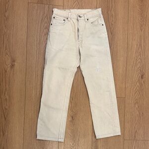 Vintage Levi’s Cream Straight-Leg Jeans